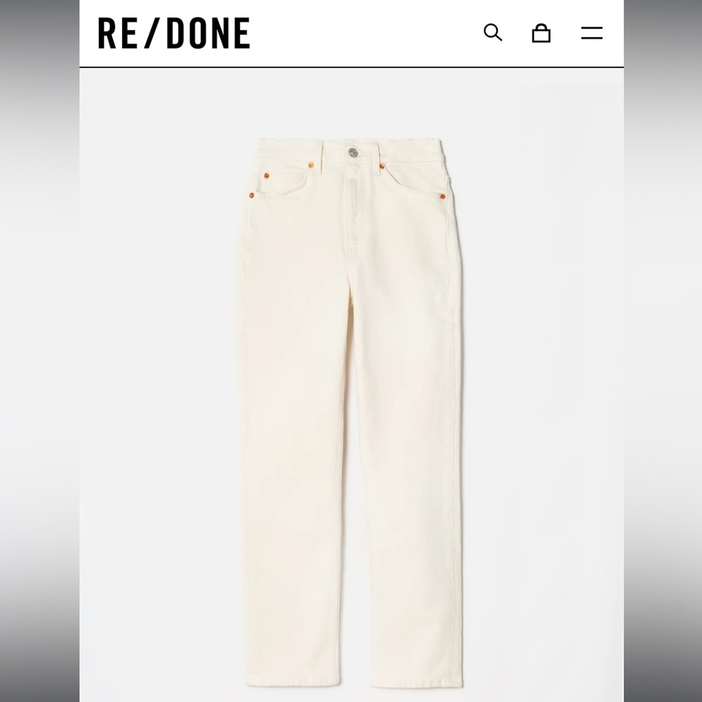 Re/Done Vintage White High-Rise Jeans
